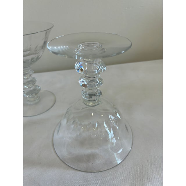 Mid 20th Century Duncan Miller “Juno” Etched Coupes Mid-Century American Crystal - Set of 3 For Sale - Image 9 of 9