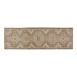 Vintage Turkish Hand Knotted Wool Rug, 3'x10' For Sale