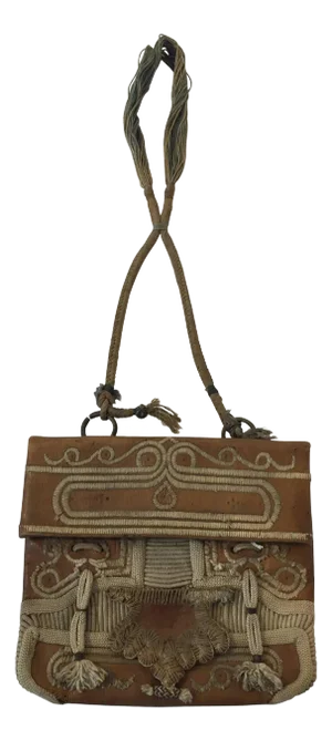 Hand Tooled Leather African Tribal Moroccan Shoulder Bag