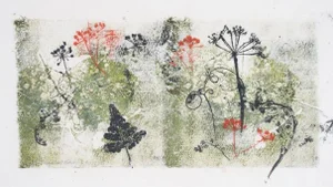 "Paisley" 1964 Floral Monotype