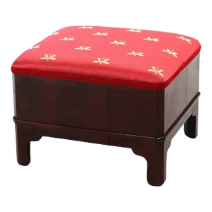 Antique Classical American Empire Mahogany Stool, Circa 1840s