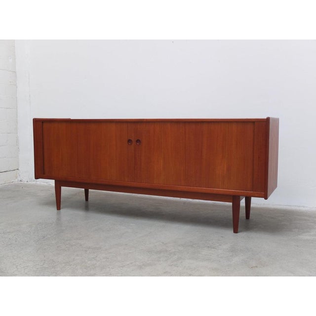 Danish Teak Sideboard with Tambour Doors by Arne Vodder, 1960s For Sale - Image 16 of 18
