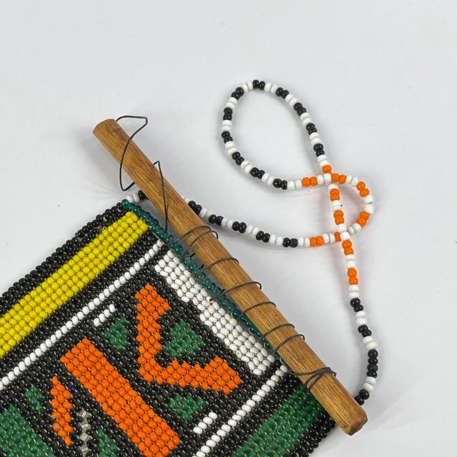 Glass Early 20th Century Ndebele Beaded Wedding Veil MATTER COLLECTION For Sale - Image 7 of 9