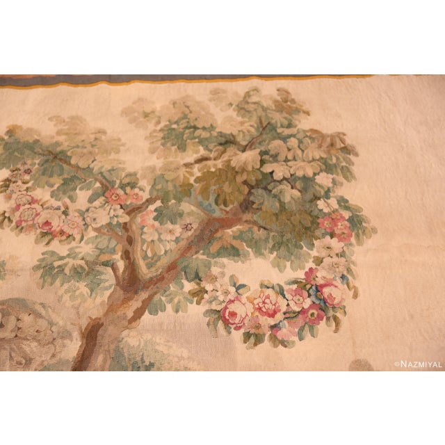 Nazmiyal Collection Antique Pictorial French Silk and Wool Tapestry For Sale - Image 4 of 8