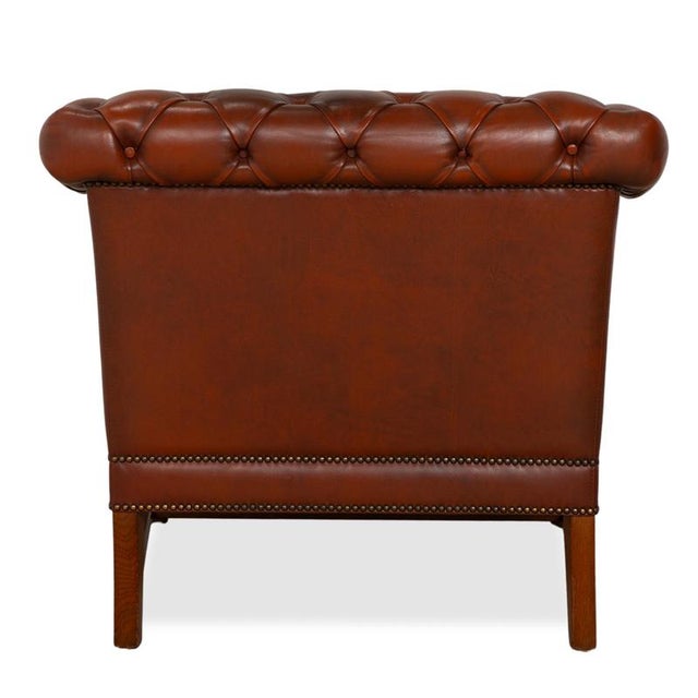 Chesterfield Club Chair in Leather For Sale - Image 13 of 15