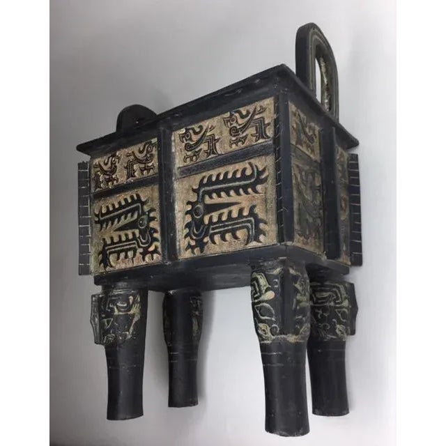 Chinese Style Archaistic Bronze Vessel For Sale In Los Angeles - Image 6 of 10