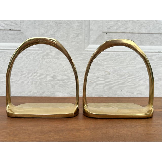 Mid 20th Century Brass Stirrup Bookends Set of 2 Chairish