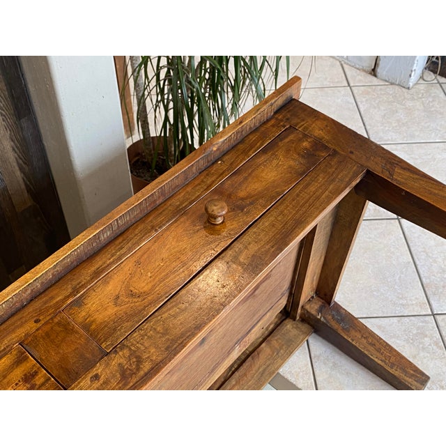 Rustic Farmhouse Coffee Table in Wood with Two Drawers, 1930s For Sale - Image 17 of 18