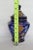 Cobalt Blue Glass Hand Painted Floral Urn Bonboniere Cookie Jar With Lid For Sale - Image 4 of 13
