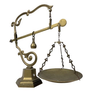 Antique Brass Steelyard, 1920s For Sale