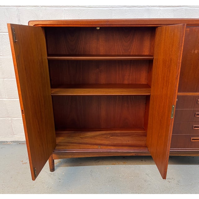 Danish Teak Mid-Century High-Boy Gentleman’s Wardrobe For Sale - Image 10 of 17