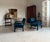 Pair Re-Upholstered Emerald Green Velvet Parsons Lounge Chairs Milo Baughman For Sale - Image 9 of 18