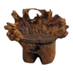 Vintage Mid Century Free Form Live Edge Root Lounge Chair For Sale