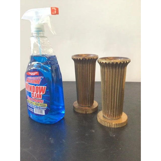 Pair of 1930s bronze vases by Tinos Denmark.