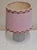 Vintage Table Lamp with Frosted Relief Glass Base and Pink Fabric Shade, 1970s For Sale - Image 6 of 9