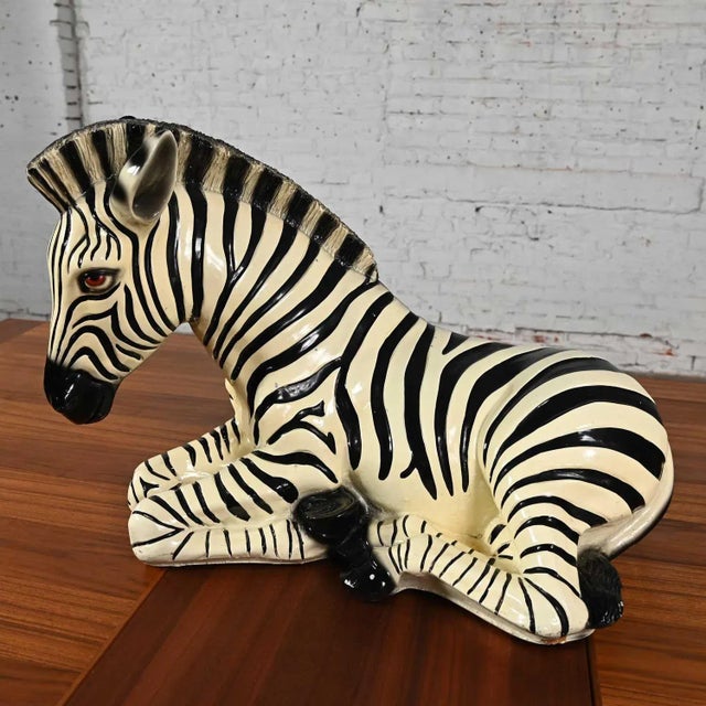 1970’s Marwal Industries Large Scale Zebra Molded Resin Statue or Sculpture For Sale - Image 13 of 13