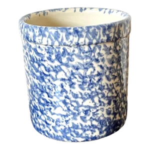 Roseville 1980s Ceramic Blue and White Ceramic Cookware