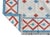 Handmade Cotton Vegetable Dyed Rug, White, Sky Blue and Terracotta Star Dhurrie-8'x10' For Sale - Image 12 of 13