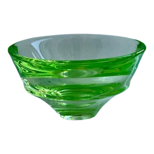 Holmegaard Green Glass Bowl by Per Lutken Mid Century Danish Modern