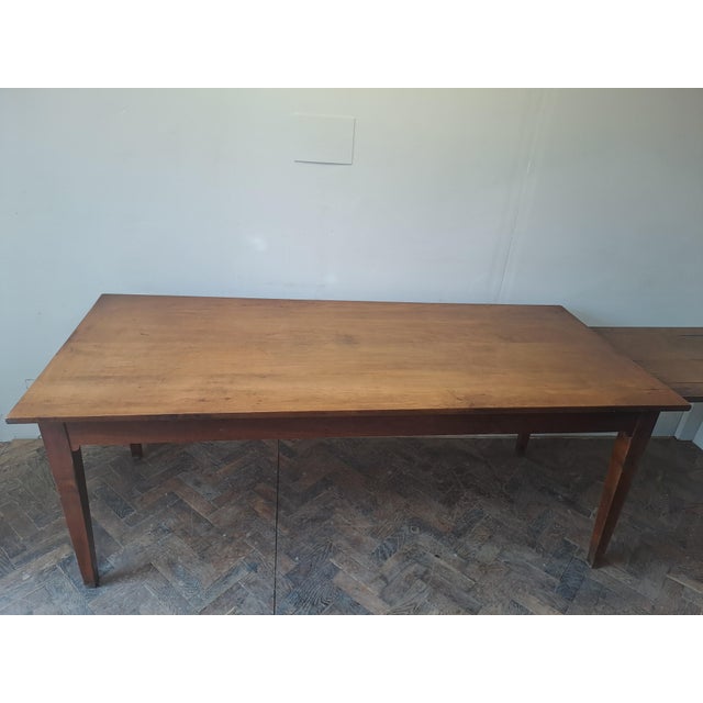 Wood Antique French Cherrywood Farmhouse Table, 1860 For Sale - Image 7 of 10