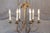 French Mid 20th Century French Gilt Metal Maison Charles Inspired Six-Light Chandelier with Swoop Arms For Sale - Image 3 of 9