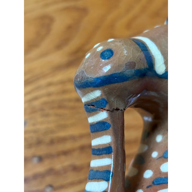 1960 Indian Handicrafts Week Terracotta Horse – Bihar Folk Art Sculpture For Sale In San Francisco - Image 6 of 12