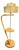 1950s Mid-Century Modern Rattan Pole Floor Lamp W Side Table Whipple Stitch Fiberglass Shade - Restored For Sale