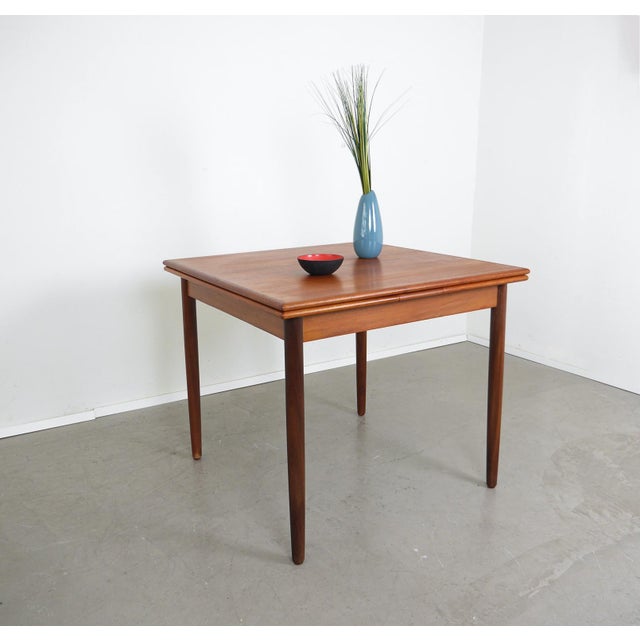 Purple Square Extendable Teak Table by N & R Mobler, Denmark, 1960s For Sale - Image 8 of 18