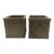 Pair of Vintage Neoclassical Style Faux-Stone Resin Square Planters For Sale