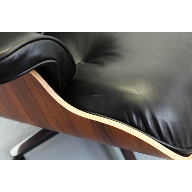 Wood Set of Lounge Chair with Ottoman by Charles and Ray Eames for Herman Miller For Sale - Image 7 of 13