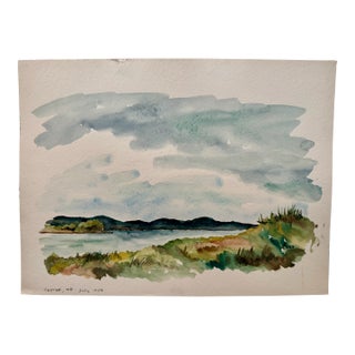 Henry Emil Salloch Original Watercolor on Paper Castine, Maine. 1954. For Sale