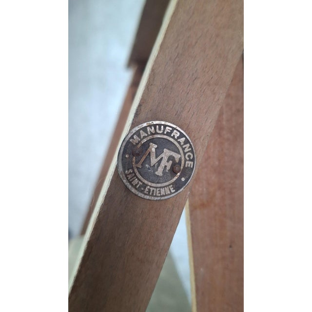 A five-step workshop stepladder from the french brand manufrance, founded in saint-étienne, an emblem of early 20th-...