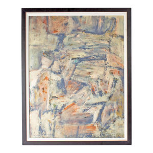 1955 Oil on Board Abstract Painting by Charles Cajori