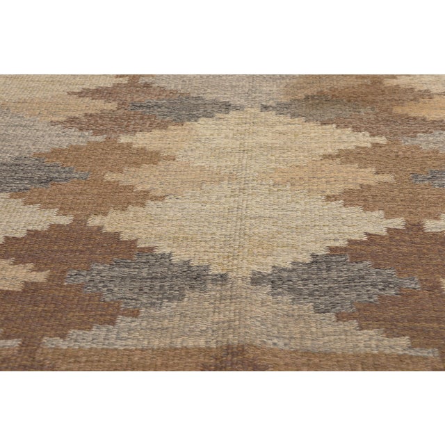 Mid 20th Century Vintage Swedish Rollakan Rug, 05'07 X 08'01 For Sale - Image 5 of 11