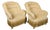 Pair of French 1920s Fauteuils Crapaud with Cream Upholstery, on Casters For Sale