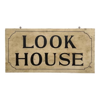 Vintage Look House Wood Sign For Sale
