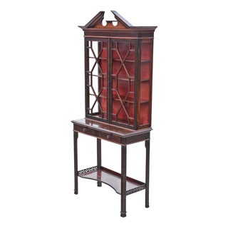 Antique Mahogany Display Cabinet from Edwards & Roberts, 1800s For Sale