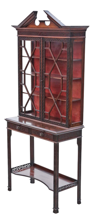 Antique Mahogany Display Cabinet from Edwards & Roberts, 1800s