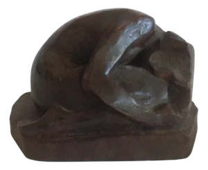 Masson, Crouching Woman Sculpture, 2000s, Bronze