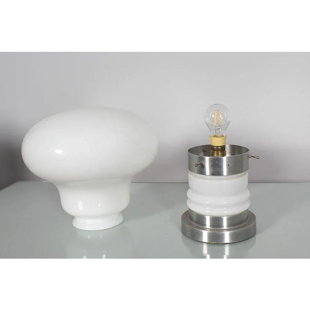 Mid-Century Aluminium and Murano Glass Table Lamp from Mazzega, Italy, 1970s For Sale - Image 10 of 13