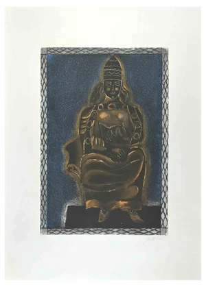 Franco Gentilini, The Popess, Etching and Aquatint, 1970s