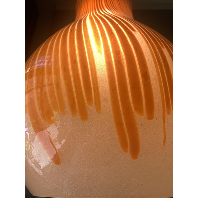 Orange Anemone Pendant Light in Glass by Ludovico Diaz De Santillana for Venini, 1960s For Sale - Image 8 of 11