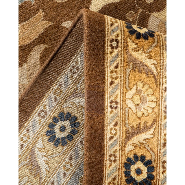 Mogul, One-of-a-Kind Hand-Knotted Area Rug - Brown, 10' 3" x 13' 9" For Sale In New York - Image 6 of 8