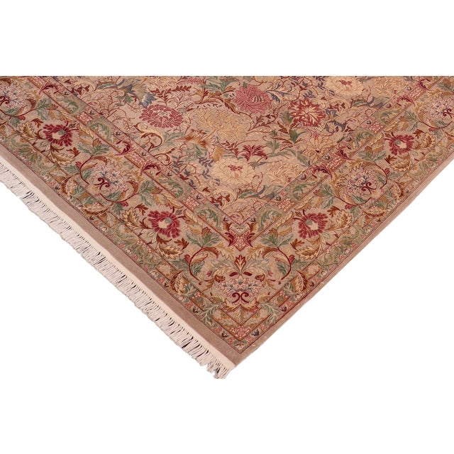 Renaissance 1990's Pak-Persian Taupe/Red Wool Rug - 8'1'' X 10'1'' For Sale - Image 3 of 9