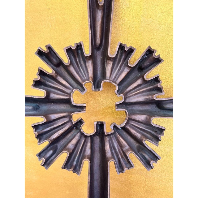 Wolfgang Haaf, Monumental Brutalist Bronze Cross / Wall Sculpture Attributed to Walter Haaf Germany, 1960s, 1960s, Bronze For Sale - Image 14 of 18