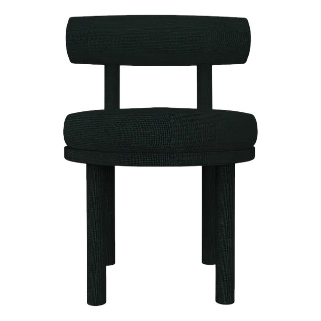 Moca Chair in Midnight Fabric by Studio Rig for Collector For Sale
