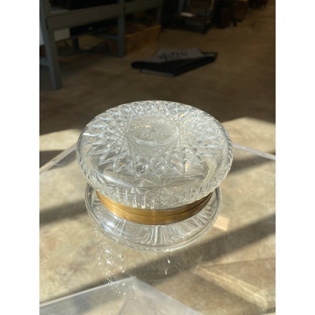 1920s Antique French Cut Crystal Hinged Dresser Box For Sale In Boston - Image 6 of 12
