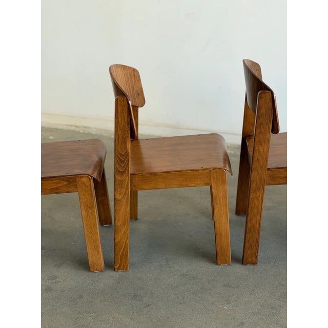 1970s German Plywood Dining Chairs- Set of Four For Sale - Image 18 of 18