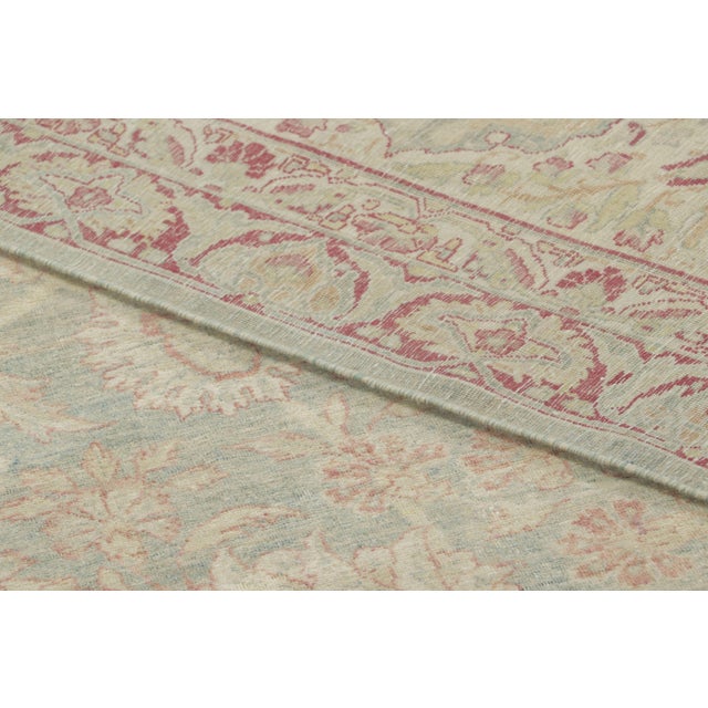 Textile Oversized Antique Kerman Rug With Soft Pastel Floral Design - Rug & Kilim For Sale - Image 7 of 7