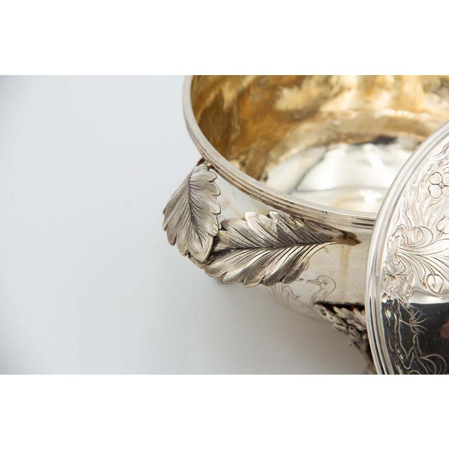 Engraved Silver Soup Tureen For Sale - Image 4 of 6